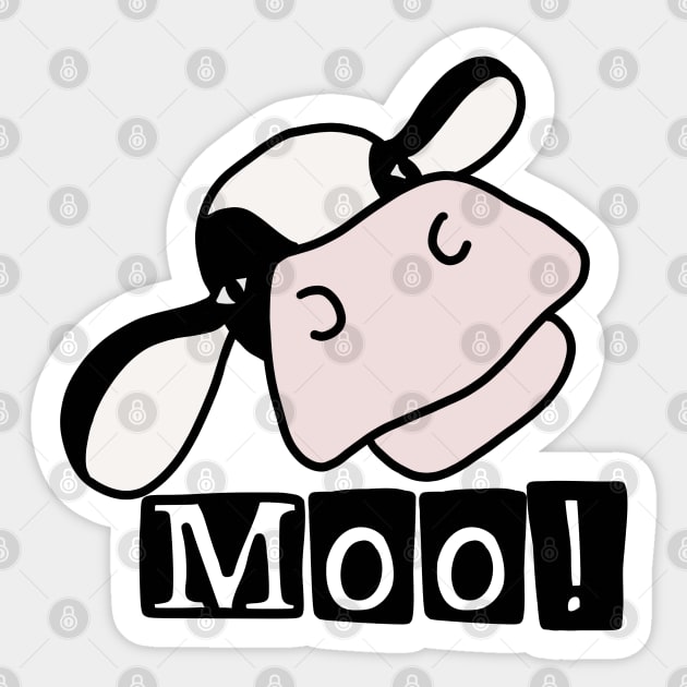 Moo cow Sticker by Pickle-Lily